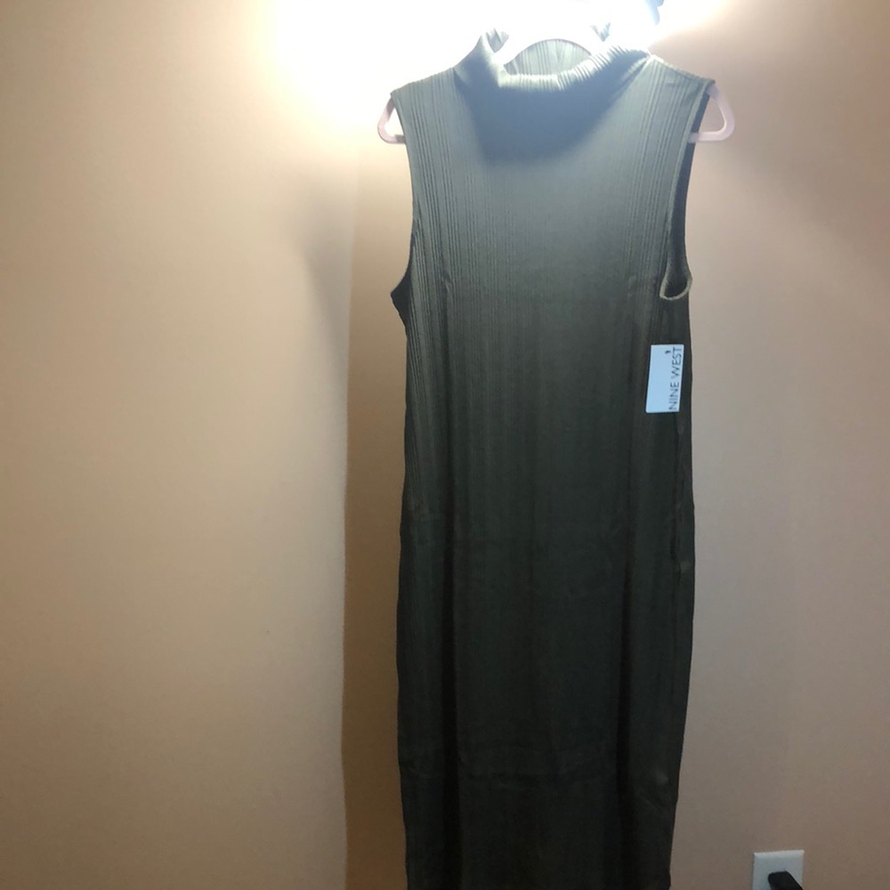 Sleeveless Olive Green Dress